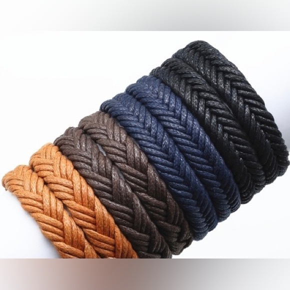 Vintage 3 Piece Adjustable Rope Bracelet Set - Picture 1 of 4